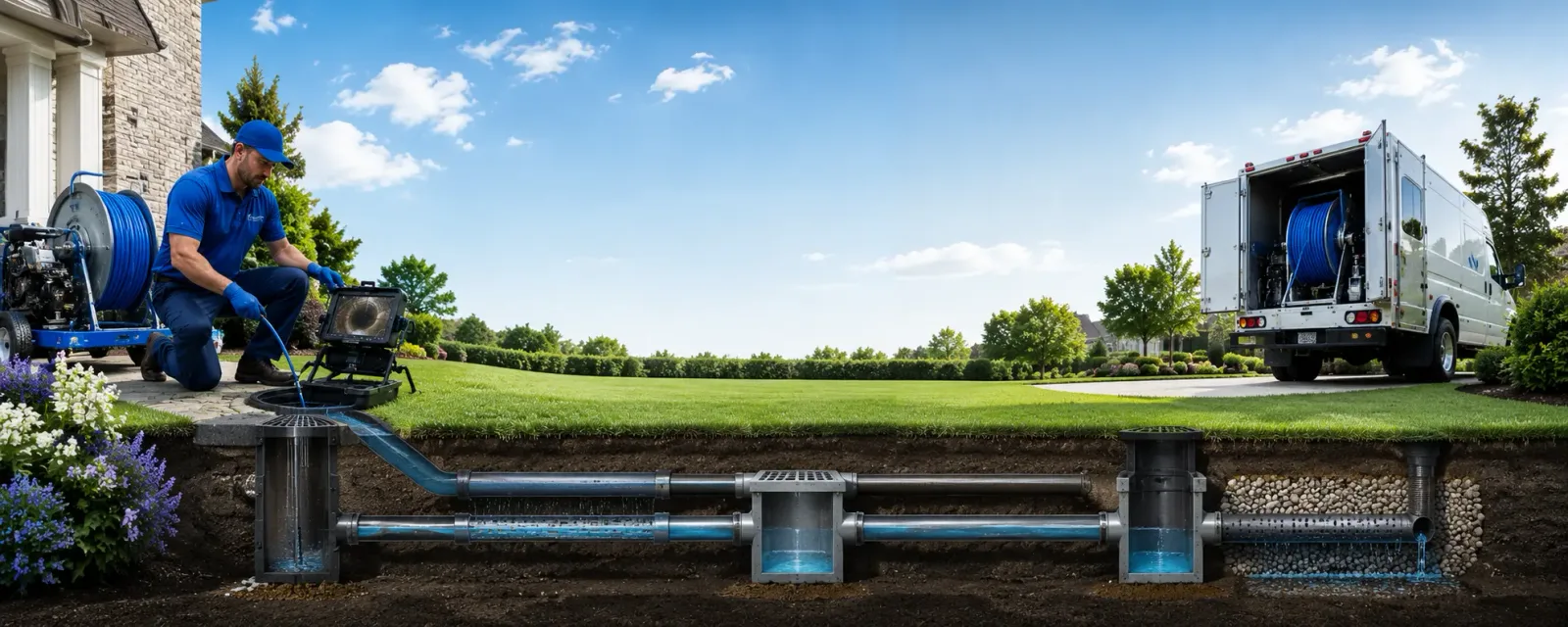 Outdoor drain cleaning information for Newport Center, VT